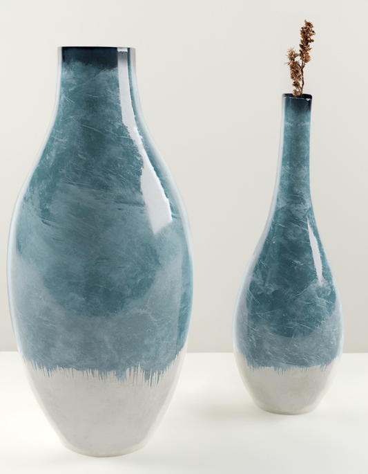 Antiguo Modern Vase Groß 25 CM Dekorativ Hartplastik 2er-Set Modernes Vase