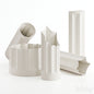 Rustikale griechische Vase, groß, 25 cm, Hartplastik, 5er-Set, dekorative griechische Säulenvasen