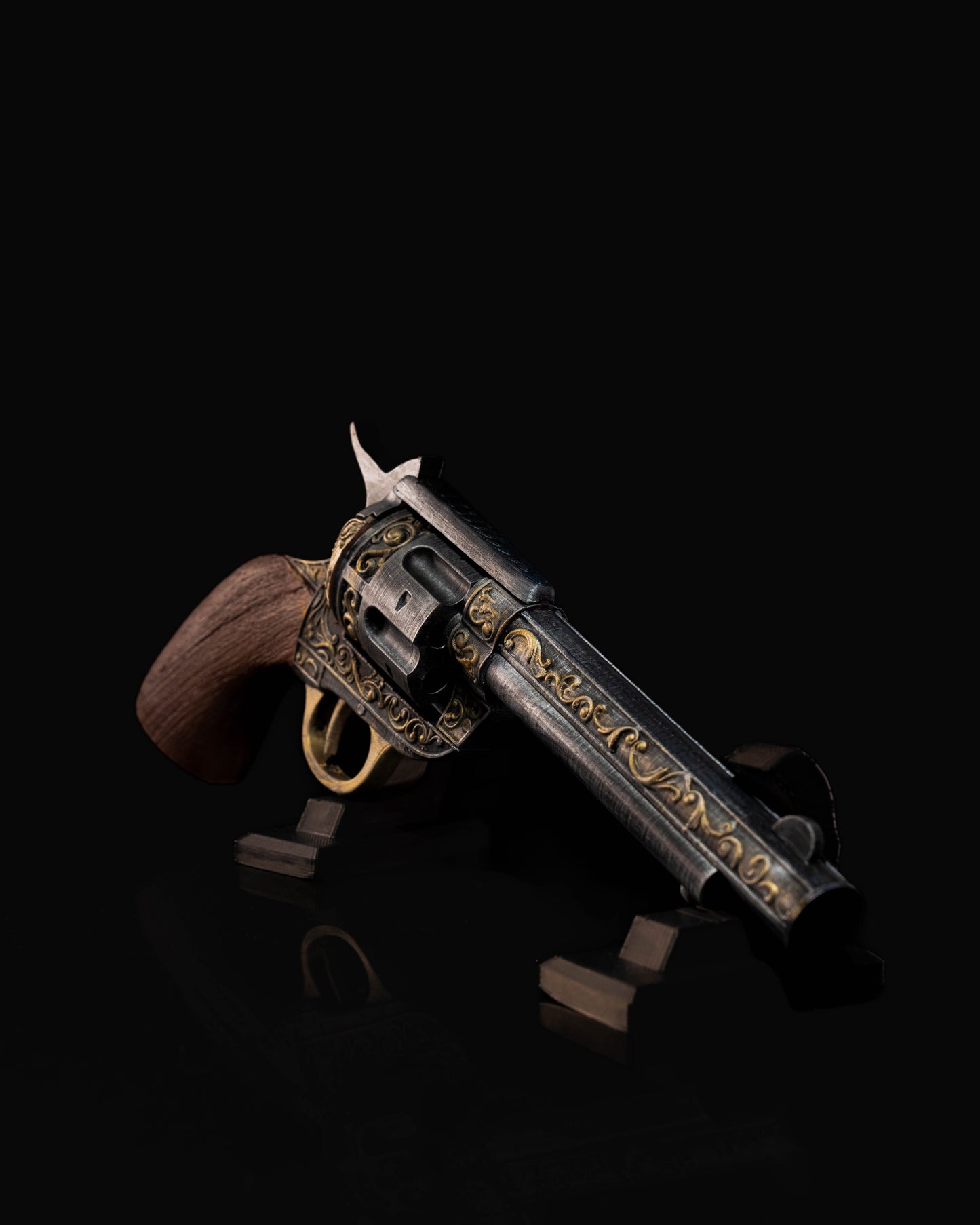 Texas Cowboy Revolver Western Pistole Cowboy Waffe mit Ständer Tischdekoration
