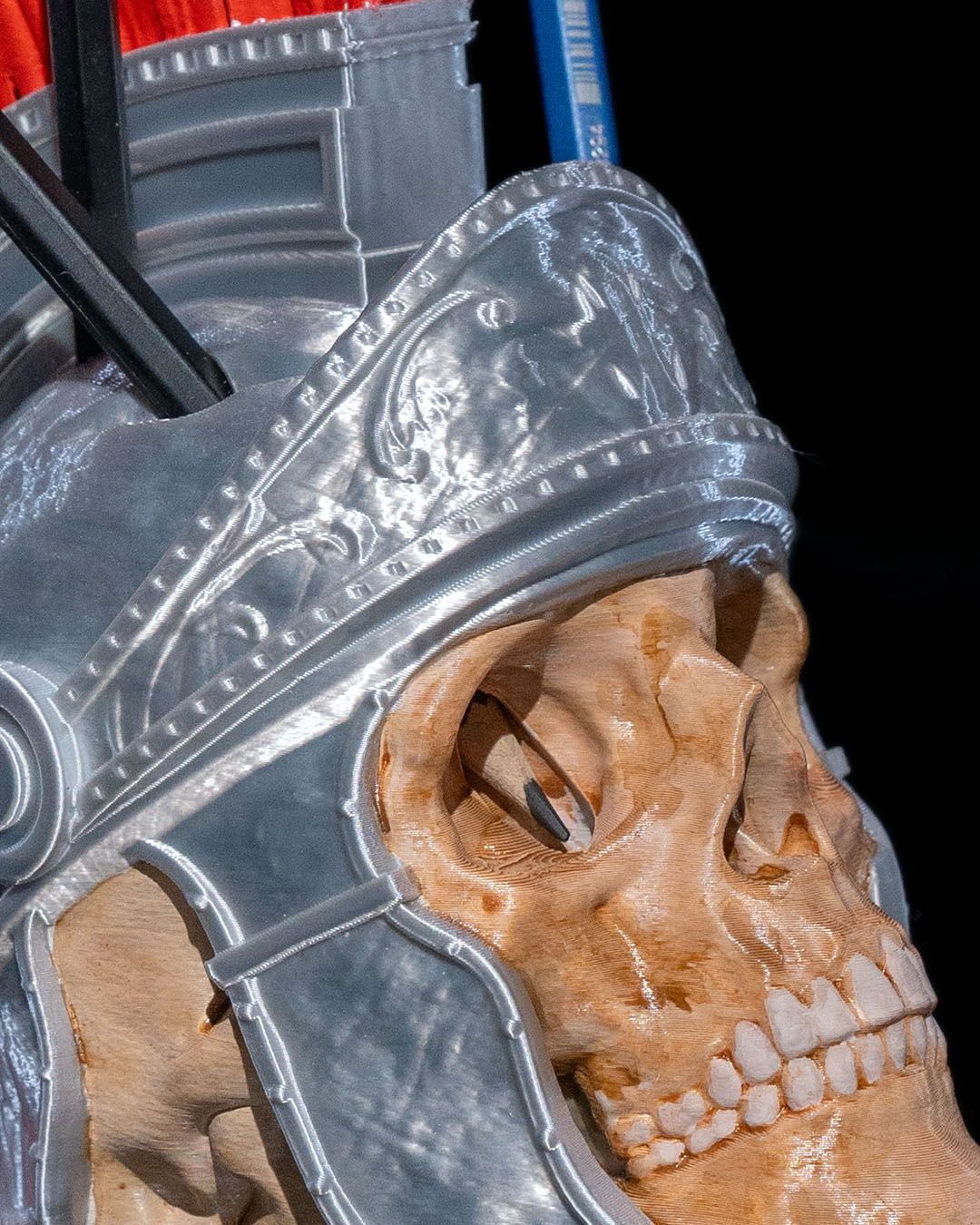Schädel Spartan Gladiator Helm Schreibtisch-Organizer Stiftehalter 7CM
