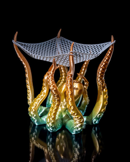 Kraken Obstschale mit Netz, Oktopus-Arme, Netz-Obstkorb, groß, 20 cm