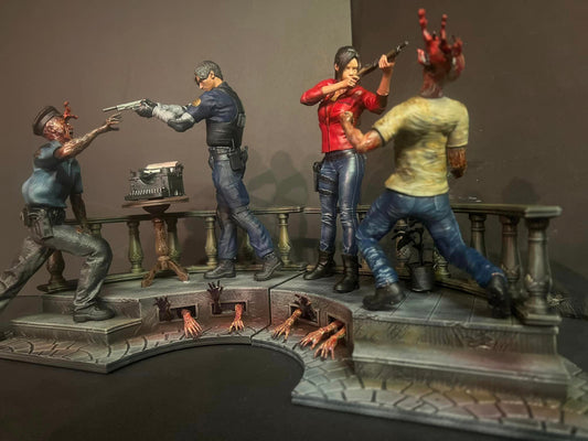 Resident Evil 2 Leon und Claire Figur Resident Evil Leon Objekt RE2 Claire Figur 25