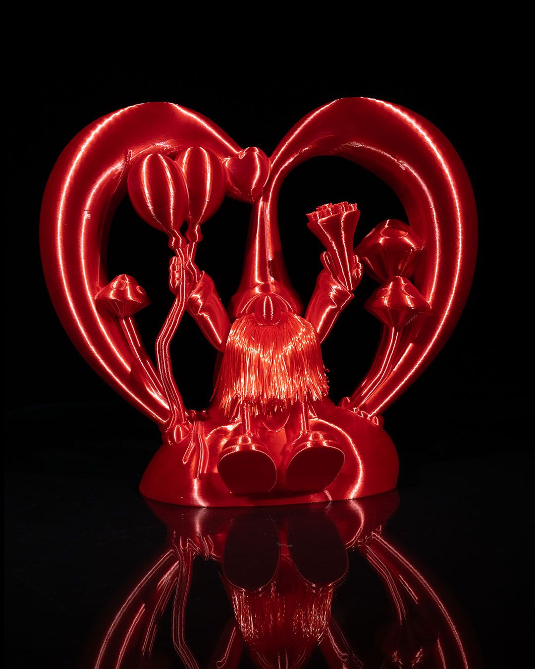 Romantisches Valentinstagsgeschenk Herz-Zwerg Dekorationsobjekt 18CM