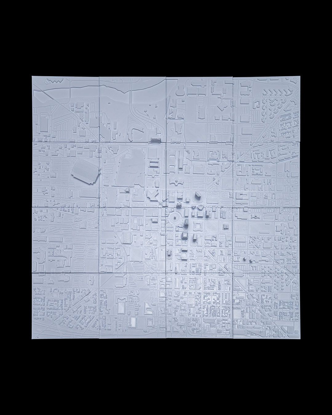Indianapolis 3D-Stadtsilhouette, dekoratives, minimalistisches Wandbild Indiana