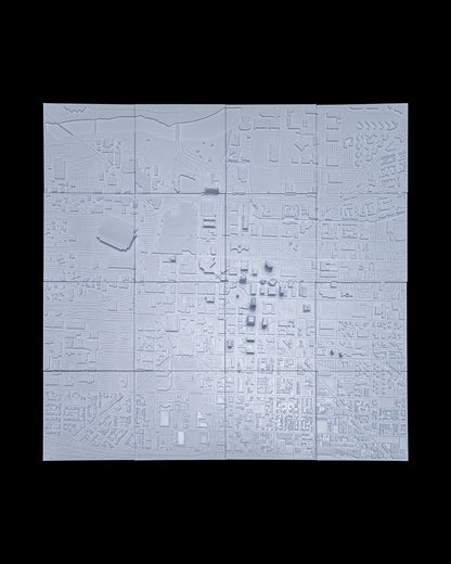 Indianapolis 3D-Stadtsilhouette, dekoratives, minimalistisches Wandbild Indiana