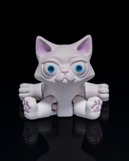 Bewegliche Busya Katze Spielzeug Bemalte Figur 15 cm