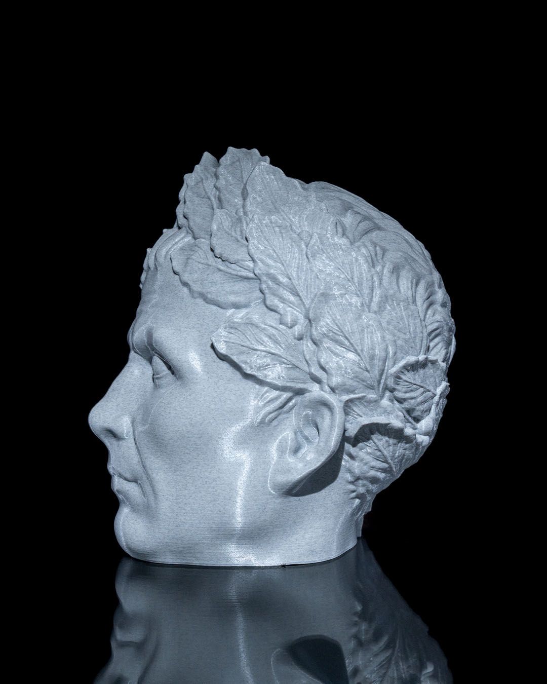 Antike griechische Mehrzweck-Büsten-Kopfhörerständer, groß, 21 cm