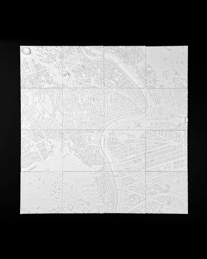 Rom Dreidimensionale Stadt-Skyline Dekorative Wandtafel Großformat 60 CM