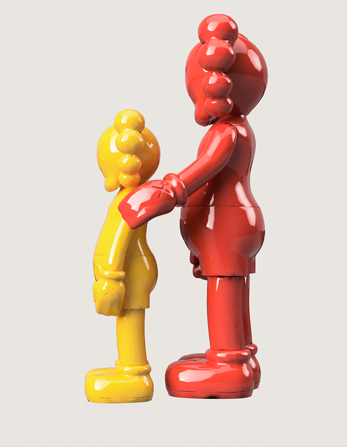 KAWS Doppelt bemalte Figur Groß 20CM