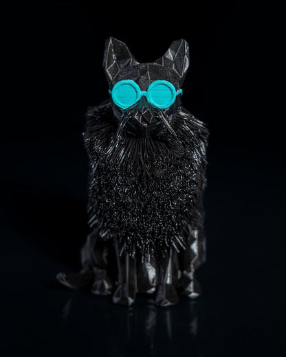 Prizma Cool Schwarze Katze Dekorative Tischdekoration 13CM