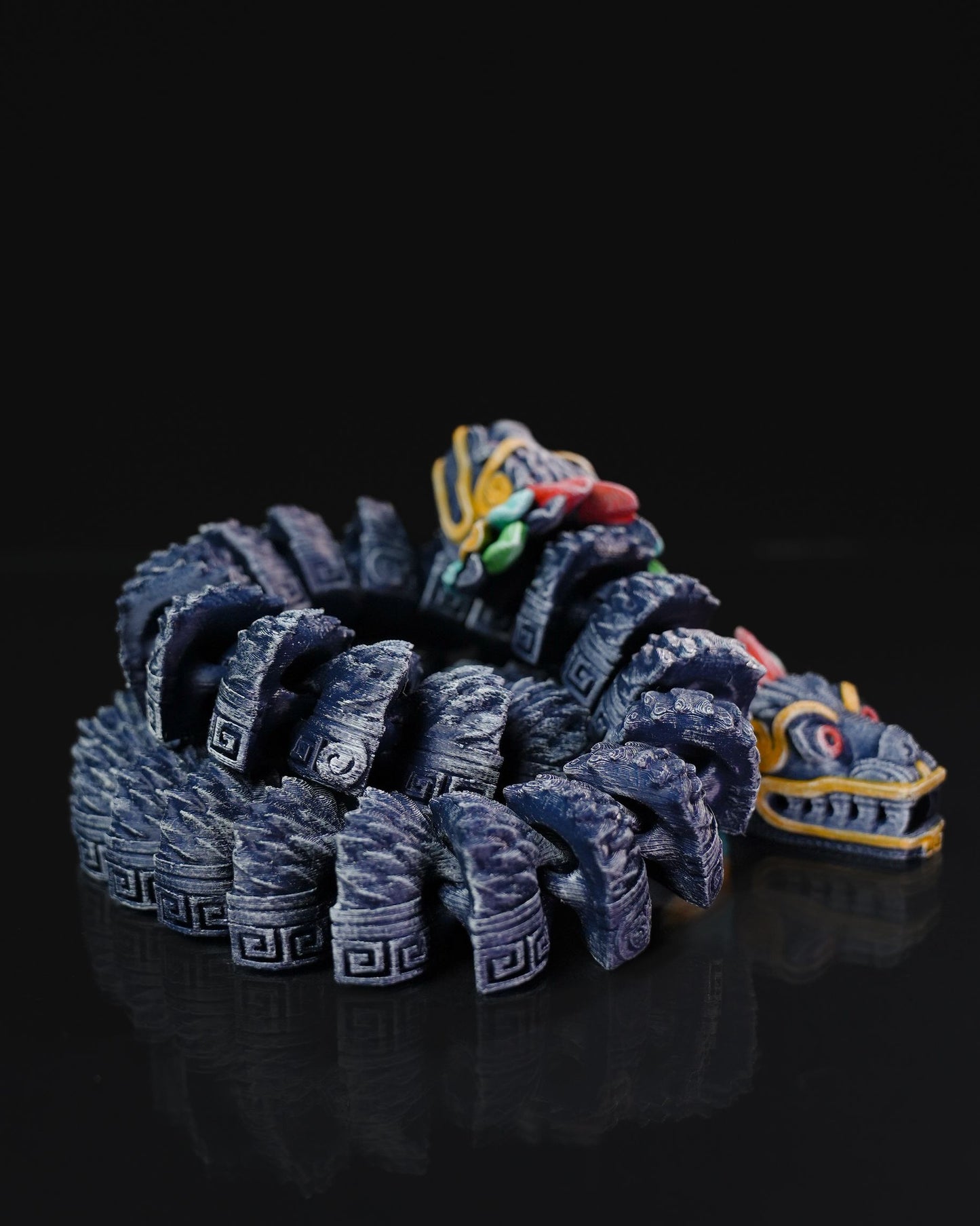 Azteken Doppelkopf Drachen Bewegliches Spielzeug Zweiköpfiger Drachen Riesig 70CM