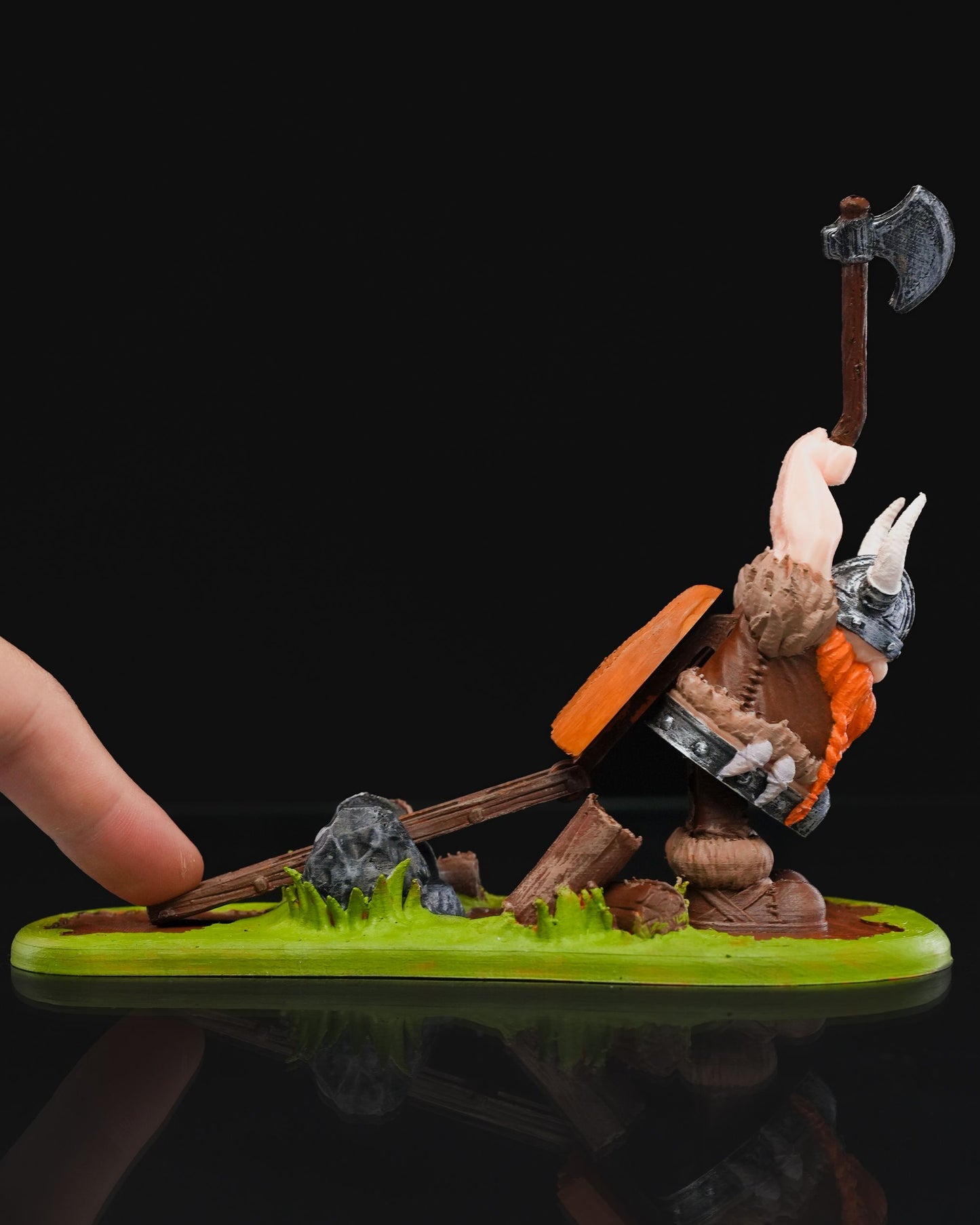 Skaninavischer Axtwerfender Wikinger-Zwerg Actionfigur