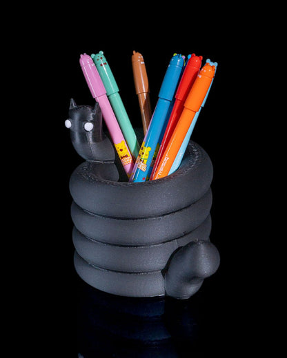 Gothic Katze Desktop Organizer 3er Schreibtisch-Organizer Katze Stiftehalter