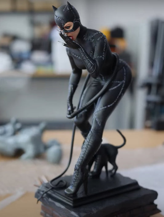 Batman Catwoman Figur Batman Katzenfrau Bemalte Figur Groß 20CM