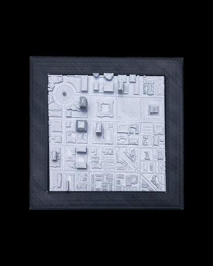 Indianapolis 3D-Stadtsilhouette, dekoratives, minimalistisches Wandbild Indiana