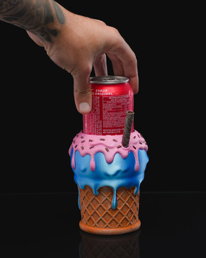 Becherhalter mit Eiscreme-Motiv