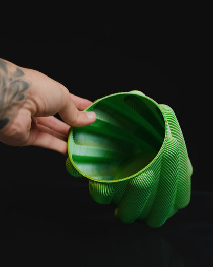 Boor Spirale Grüne Vase