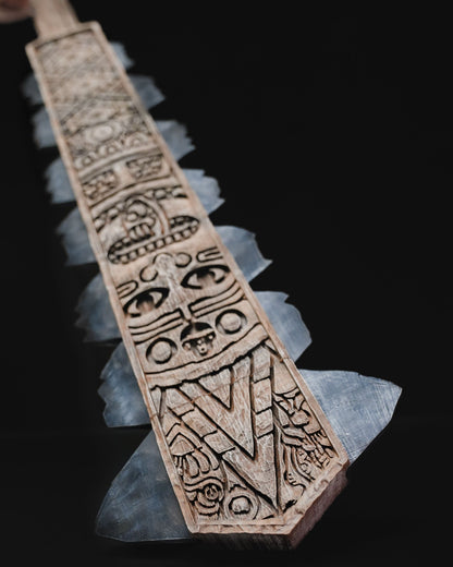 Macuahuitl Azteken Kriegskeule (Originalgröße)