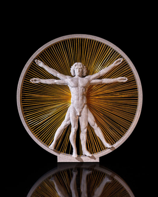 Leonardo Da Vinci Vitruvius Adamı Dekoratif Obje 21CM