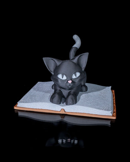 Katzenförmiges Buch, dekoratives Objekt, 18 cm