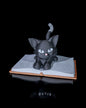 Katzenförmiges Buch, dekoratives Objekt, 18 cm