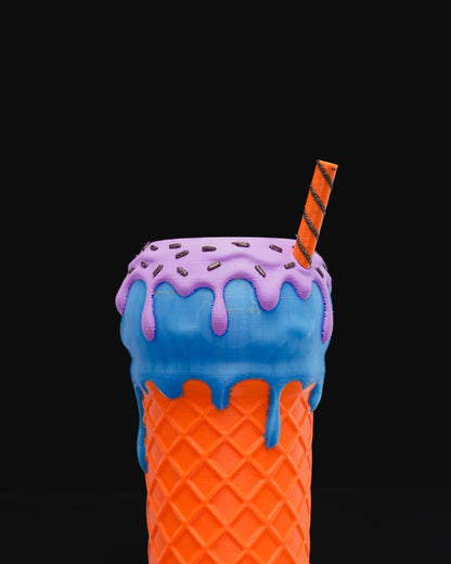 Becherhalter mit Eiscreme-Motiv