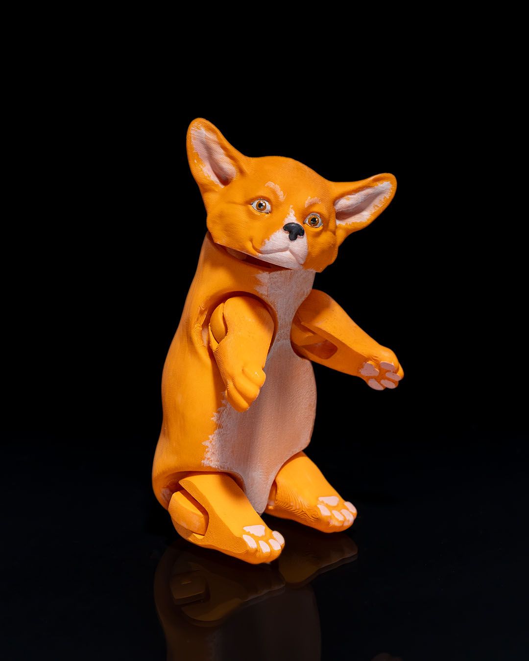 Bewegliche Süße Hund Pembroke Welsh Corgi Bemalte Spielzeugfigur 15 CM