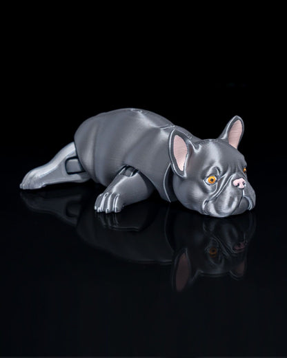 Bewegliche Französische Bulldogge Spielzeug Bemalte Figur 15 CM