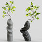 Branch Asymmetrische Vase Groß 25 CM Hartplastik 3er Set Dekorative Asymmetrische Vase