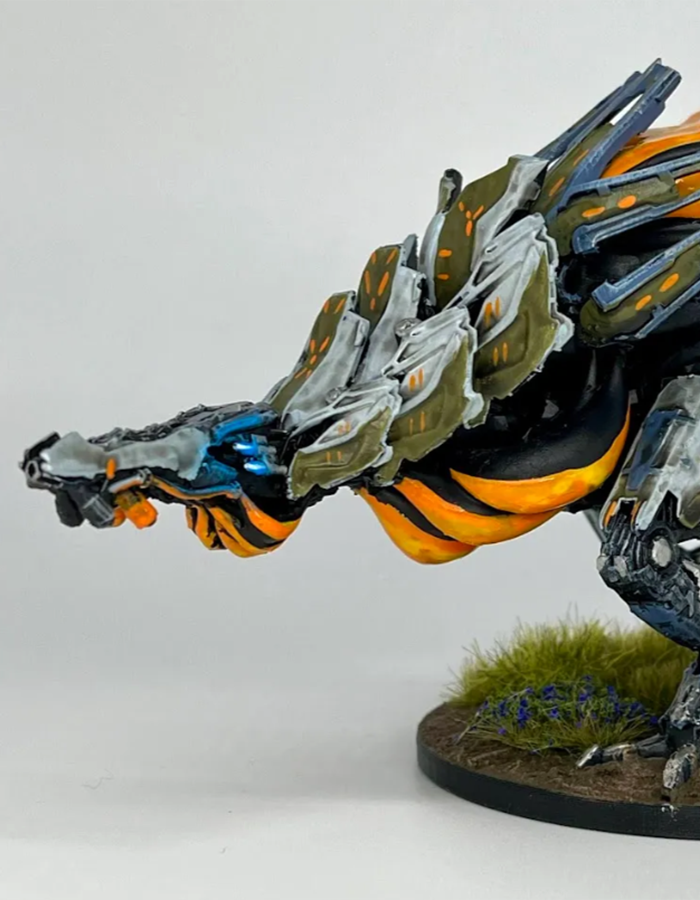 Horizon Forbidden West Bellowback Painted Figur Horizon Zero Dawn Bellowback Figur
