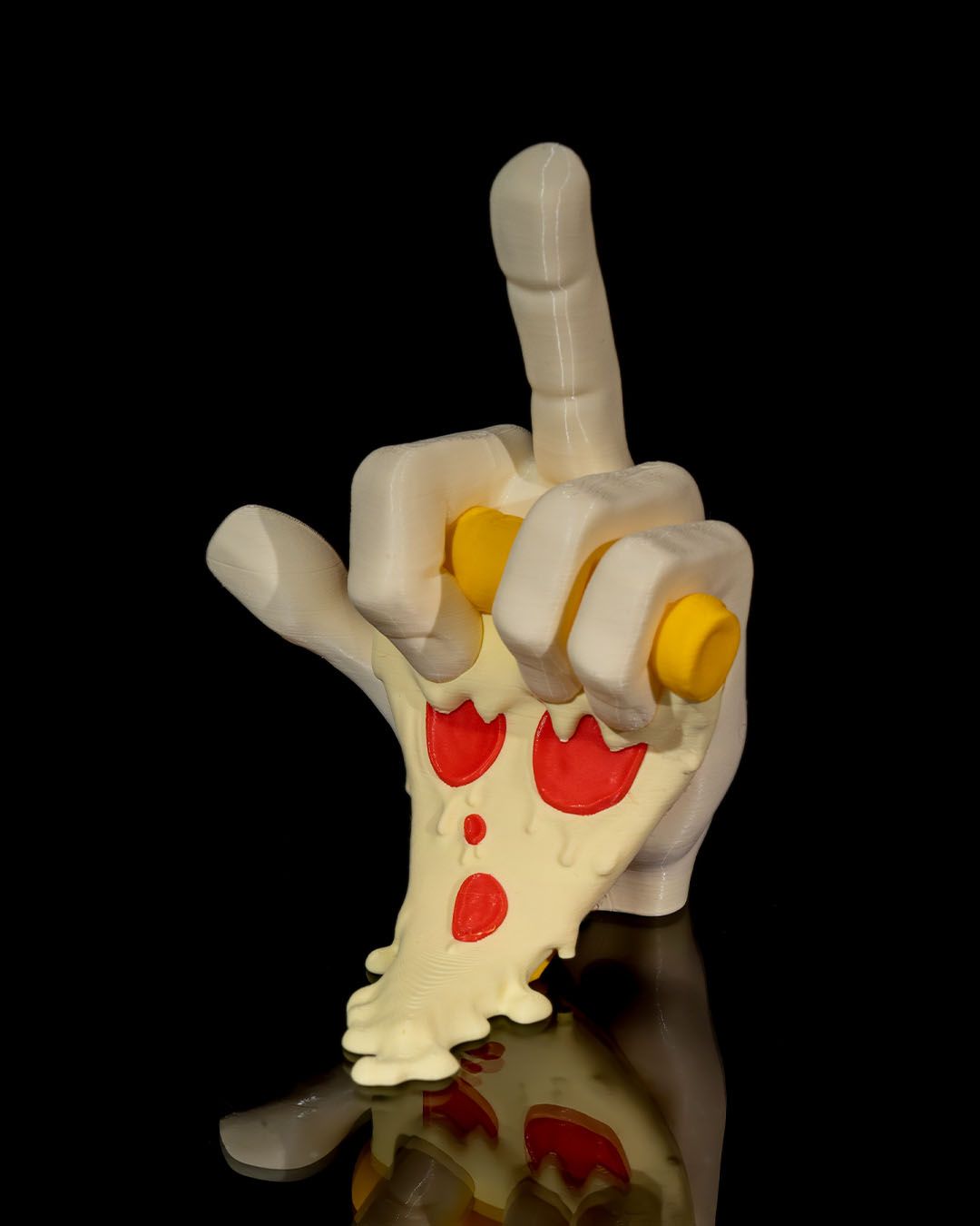Ninja Turtles Pizzastück bemalte Figur italienische Pizza Desktop-Dekoration O