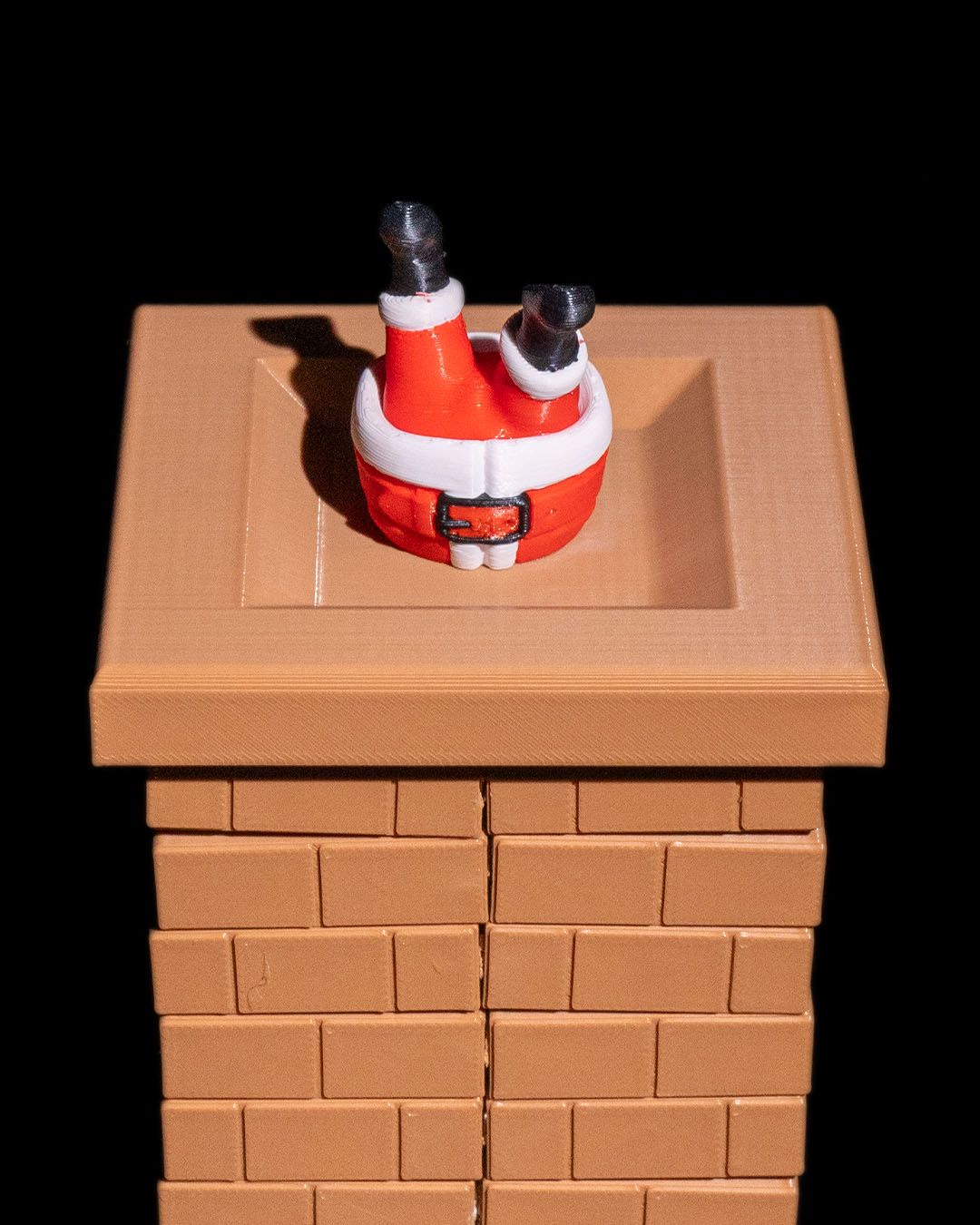 Geschenk-Aufbewahrungsbox für Neujahr, Weihnachtsmann-Aufbewahrungsbox im Kamin, Groß, 20CM