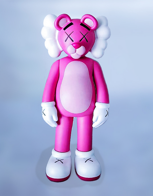 Kaws Pembe Panter Boyalı Figür Büyük Boy 20CM