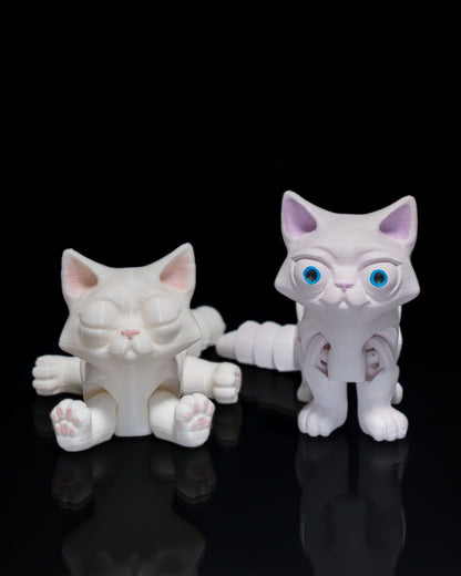 Bewegliche Busya Katze Spielzeug Bemalte Figur 15 cm