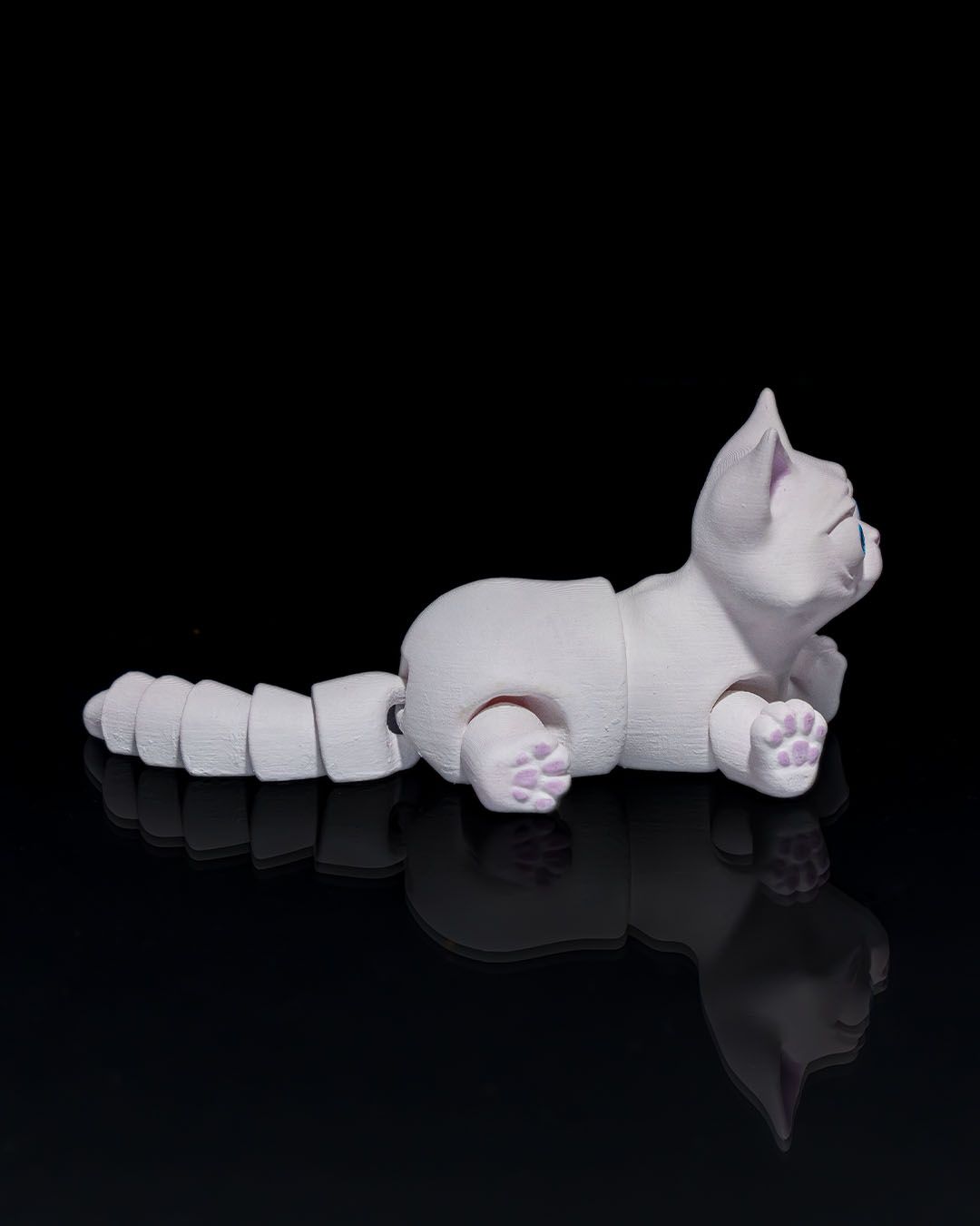 Bewegliche Busya Katze Spielzeug Bemalte Figur 15 cm