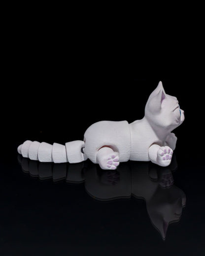 Bewegliche Busya Katze Spielzeug Bemalte Figur 15 cm