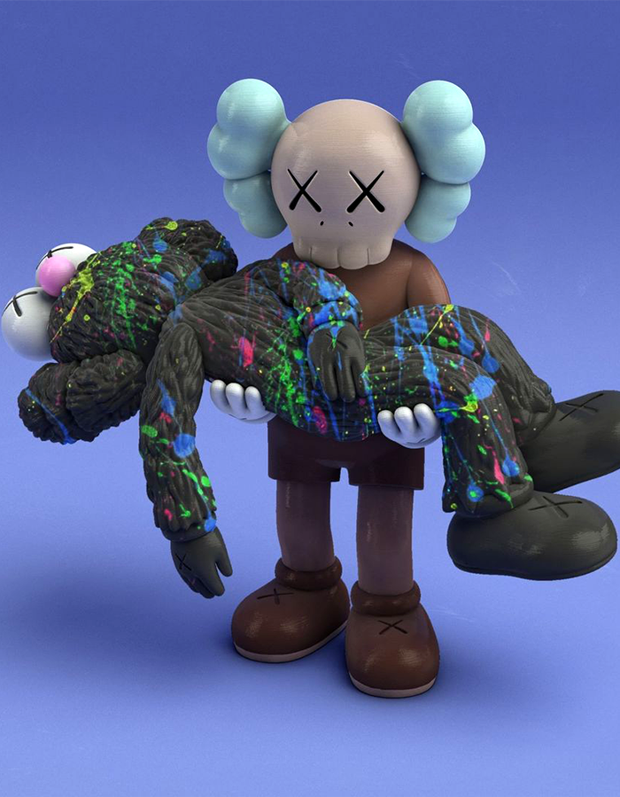 Kaws Boyalı Figür Kaws BFF Boyalı Figür Büyük Boy 20CM