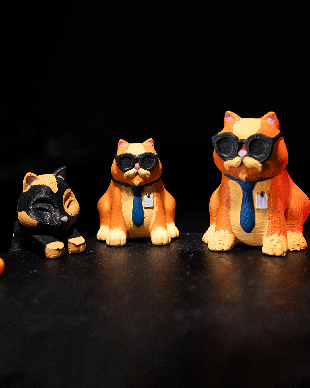 Garfield 3er Katzen-Set Monitor Deko Desktop Dekorationsobjekt