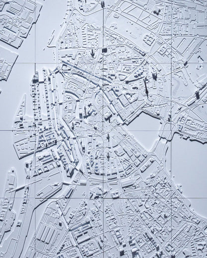 Hamburg 3D Stadtbild Dekorative Minimalistische Wandtafel Hamburg Tafel