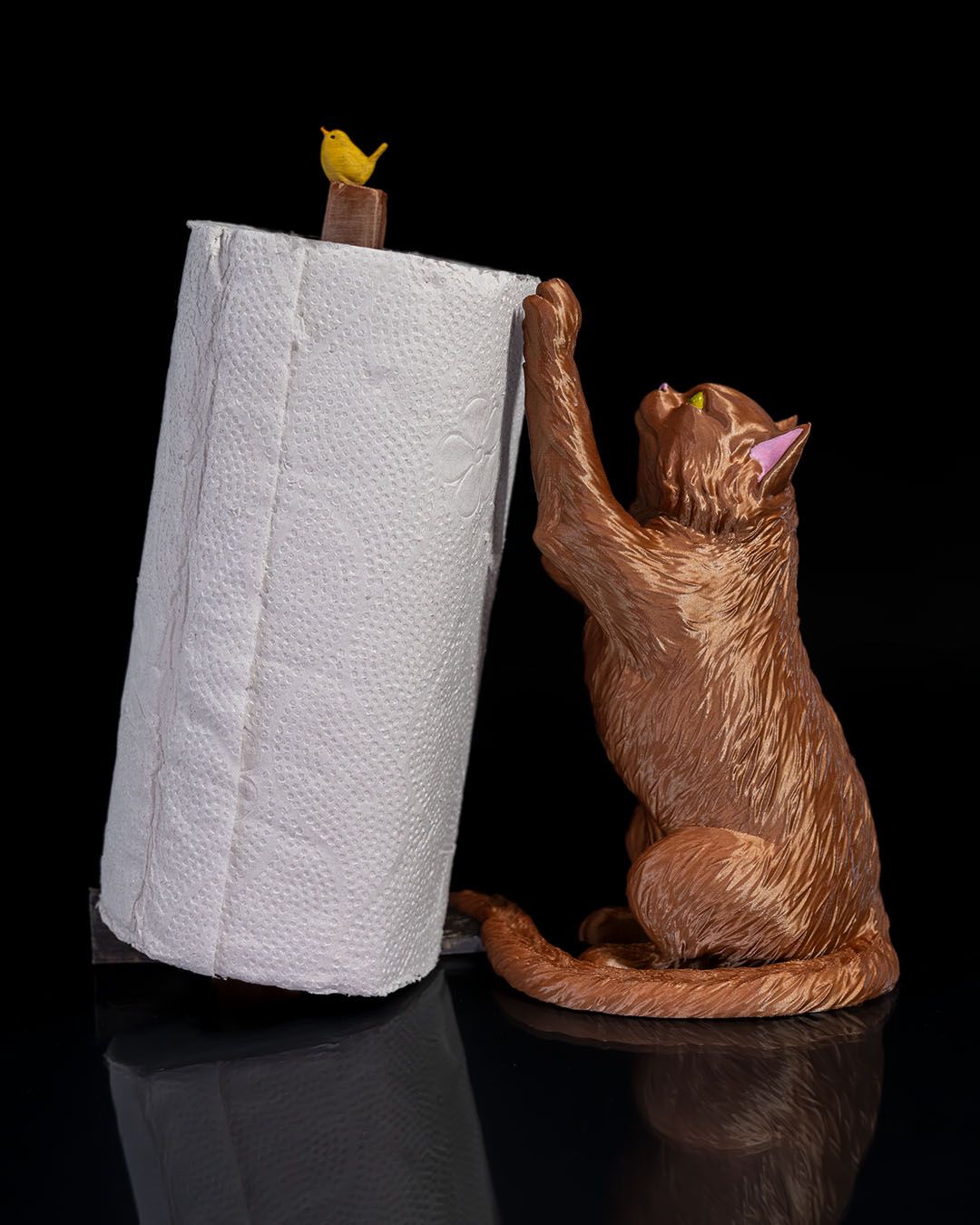 Küchenrollenhalter Katze & Vogel Thema Küchenrollenhalter