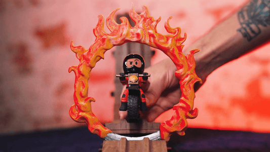 Bicycle Racer Flaming Ramp Motion Toy