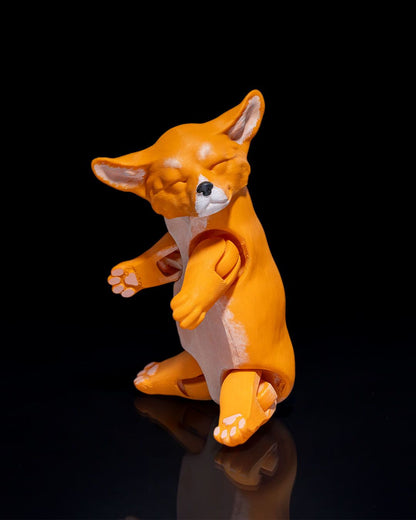 Bewegliche Süße Hund Pembroke Welsh Corgi Bemalte Spielzeugfigur 15 CM