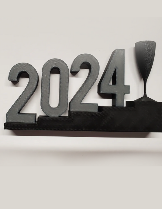 Yılbaşı Süsü 2024 Masaüstü Dekoratif Obje 20CM