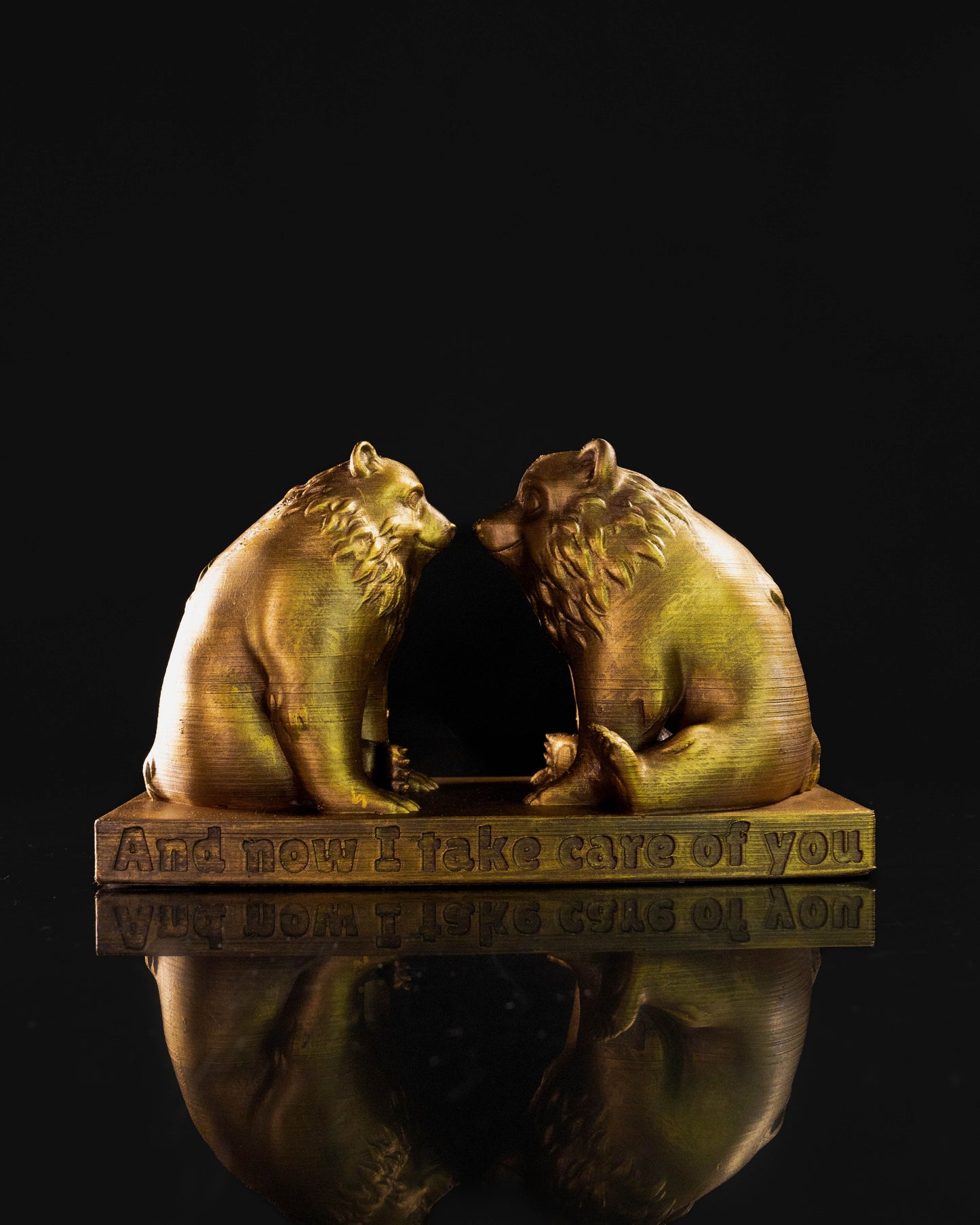 Bruder Bär Mama Bär und Papa Bär Baby Bär Duo Goldene dekorative Tischdekoration