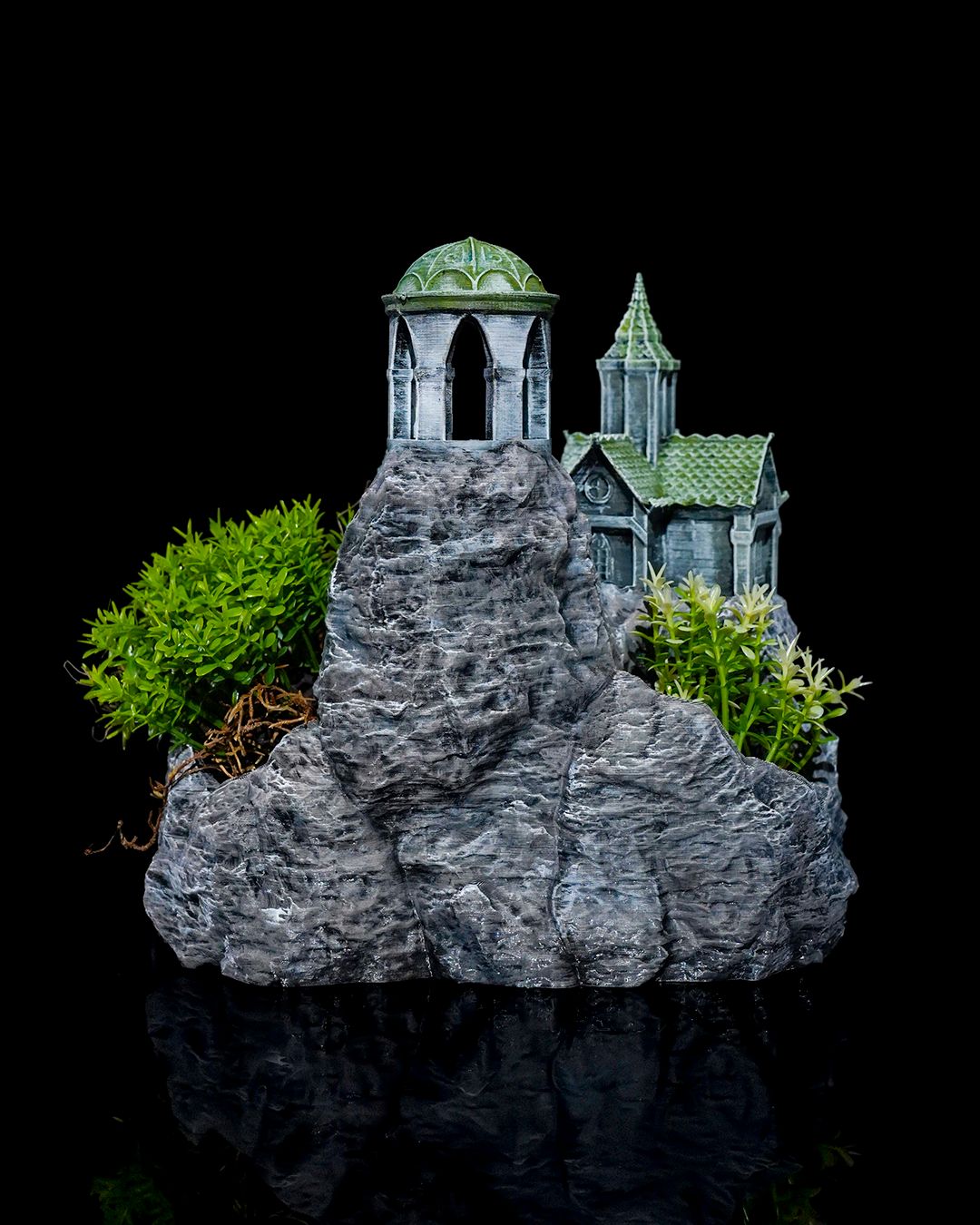 Miniatur-Gartenturm Dekoration für den Schreibtisch, 15 cm, Antik