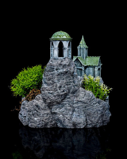 Miniatur-Gartenturm Dekoration für den Schreibtisch, 15 cm, Antik