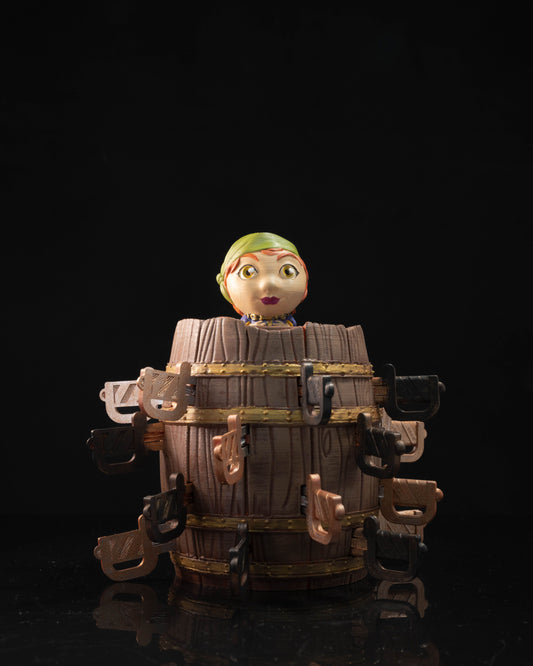 Pirate Roulette Barrel 3-Piece Pirate Set Moving Toy