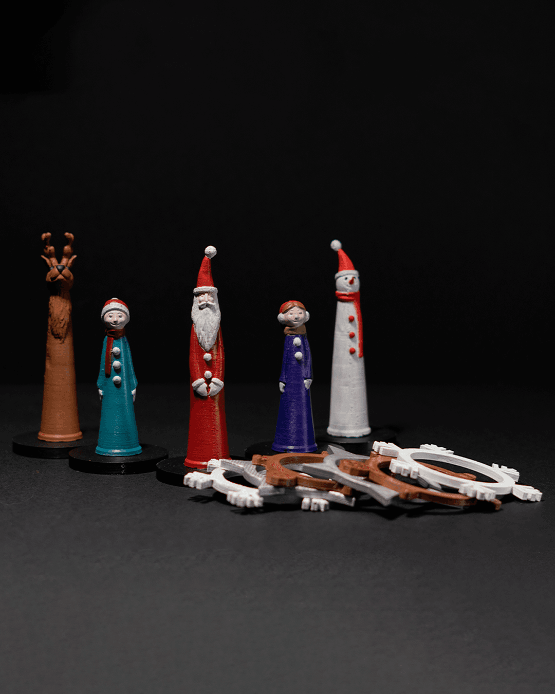 5er-Set Weihnachtsdeko 5er-Set Weihnachts-Serviettenringe Schneeflocken Neujahrsdeko Dekorativ