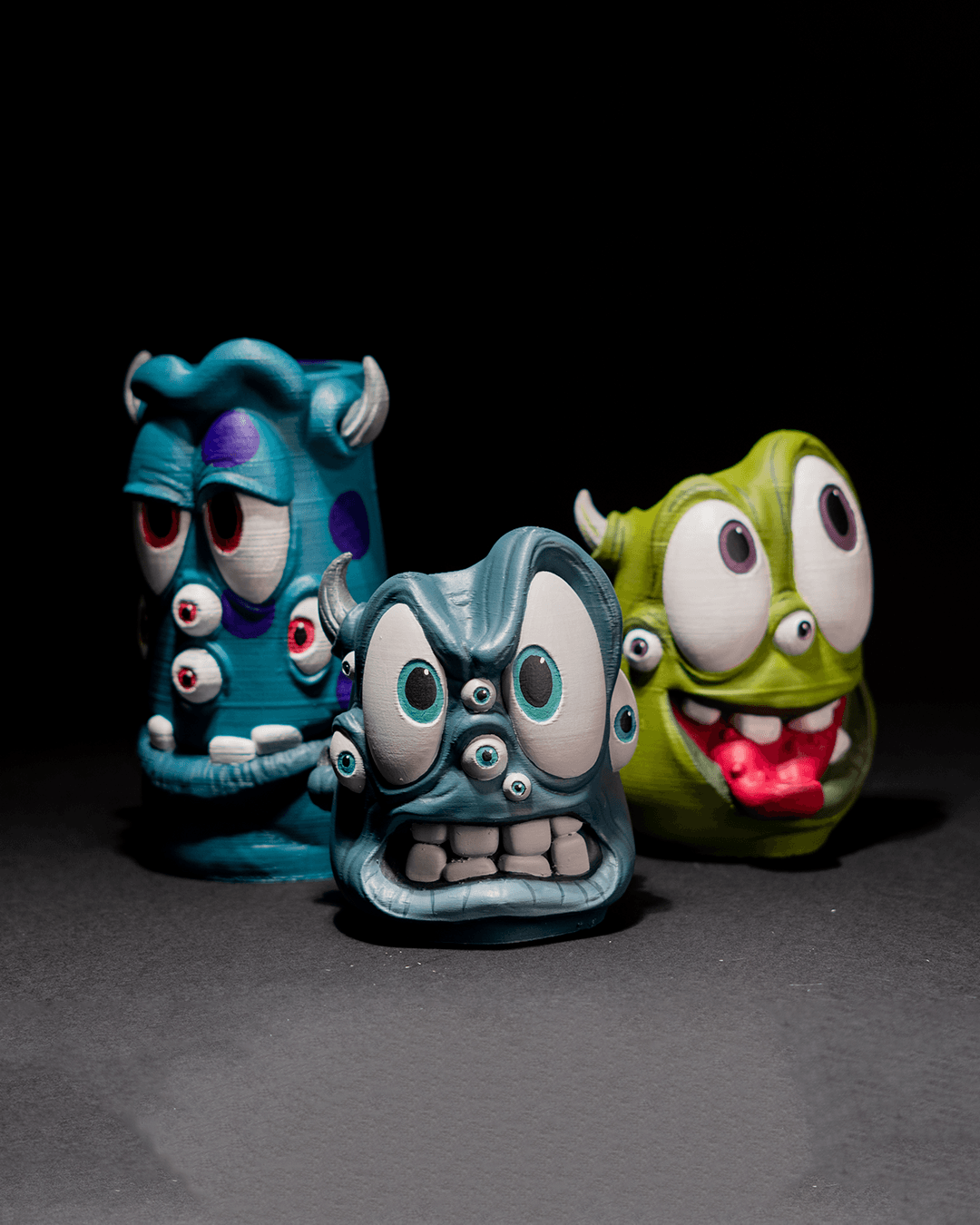Niedliche Monster 3er-Vasen-Set Monster 3er-Pflanztopf-Set