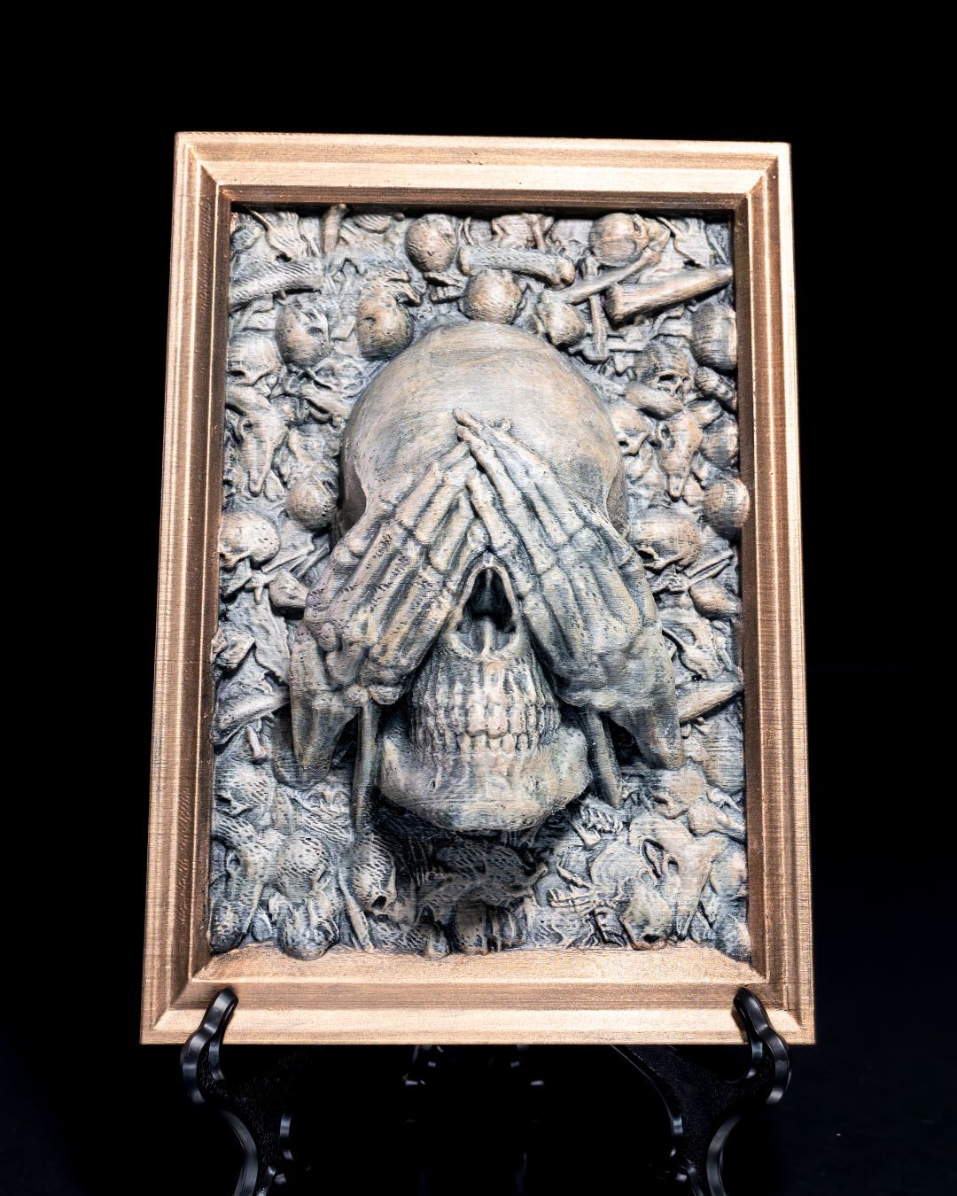 Skull Schädel Ich habe nichts gesehen, nichts gehört, nichts gewusst Dekorative Skizzenbilder 3er Set(
